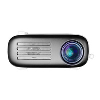 Portable Mini Led Projector For Home Theater - Av / Sd / Hdmi - Black White thumbnail