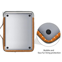 Waterproof Laptop Sleeve Bag With Zipper - Handheld - Beige White thumbnail