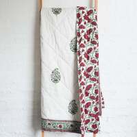 Kolka Kaner Coverlet Bedspread Quilt Bed Doona - Ruby (Queen 210cm x 210cm Size) thumbnail