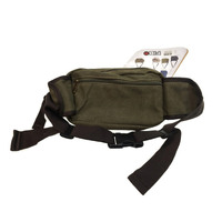 FIB Canvas Bum Bag w Belt Wallet Waist Pouch Travel Mobile Phone Military - Khaki thumbnail