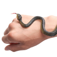 RUBBER SNAKE Halloween Fake Toy Soft Party Prop Trick - Assorted Colours thumbnail