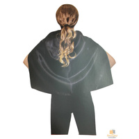 SHORT CAPE Kids Childrens Party Costume Vampire Coat School Team Colours - Black thumbnail