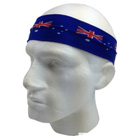 Australia Flag Headband Tennis Cricket Australia Day Aussie Costume in Blue thumbnail