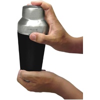 700ml Vin Bouquet Cocktail Shaker Shaker with Strainer in Silver/Black thumbnail
