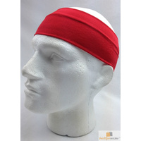 PLAIN HEADBAND Elastic Stretch Sports Yoga Hair Band Unisex 8cm Wide Wrap - Red thumbnail