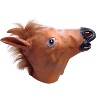 Horse Head Face Mask Halloween Latex Rubber Costume Party thumbnail