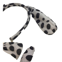 3pcs DOG EAR HEADBAND w Bow Tail Animal Costume Halloween Party Hair Dalmatian thumbnail