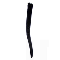 ANIMAL TAIL Costume Halloween Fancy Dress Clip-On Cosplay Dog Cat - Black thumbnail