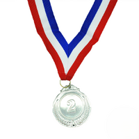 2nd METAL SILVER WINNER MEDALS Sports Day School 46cm Ribbon Olympics thumbnail