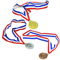 Set of 3 Gold Silver Bronze Medals Sports Day Awards School Events Olympics Parties thumbnail