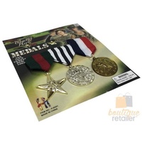 3x Army Solider Medals Combat Party Costume Halloween Fancy Dress Replica thumbnail