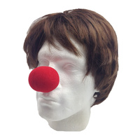 Soft CLOWN NOSE Costume Dress Up Halloween Spongy Sponge Circus Fancy Fun Silly - Red thumbnail