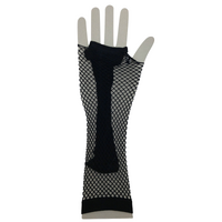 FISHNET GLOVES Fingerless Elbow Length 70s 80s Womens Costume Party Dance - Black - One Size thumbnail