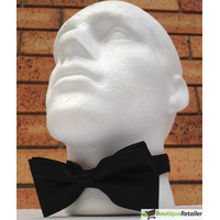 Mens BOW TIE Wedding Tuxedo Formal Bestman Necktie Classic Plain Party  - Black thumbnail