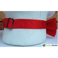 Mens BOW TIE Wedding Tuxedo Formal Bestman Necktie Classic Plain Party  - Red thumbnail