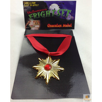 VAMPIRE MEDAL Medallion Necklace Halloween Star Costume Dracula Party thumbnail