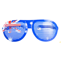 Jumbo Party Costume Glasses  - Australian Flag Design - Wayfarer Oversized 26cm Wide thumbnail