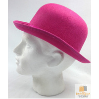 BOWLER HAT Party Costume Derby Fancy Dress Dance Halloween Vintage Cap - Hot Pink thumbnail