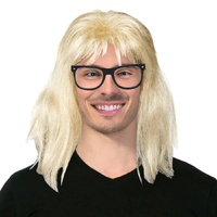 Nerd Mullet Wig 80s Party Costume Rock Bogan Punk 70s 90s Hair thumbnail