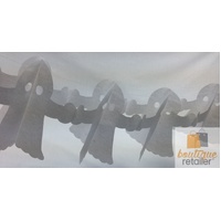 HALLOWEEN PAPER GARLAND Ghost Horror Decoration 1.8m Party Props Decor White thumbnail