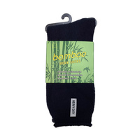 24 Pairs PREMIUM BAMBOO SOCKS Mens Heavy Duty Thick Work Socks Cushion BULK  - Navy Blue - 11-14 thumbnail