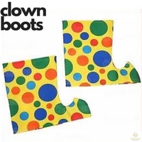 CLOWN BOOTS Shoe Covers Jester Elf Costume Party Halloween Shoes thumbnail