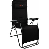 BlackWolf Folding Reclining Lounger Chair Quick Fold Down - Jet Black thumbnail