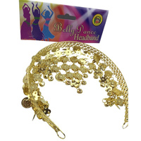 BELLY DANCE HEADBAND Indian Fancy Dress Costume Gypsy Bollywood Tribal Boho thumbnail