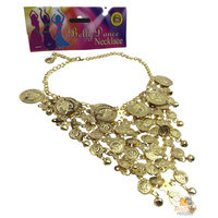 BELLY DANCE NECKLACE Indian Fancy Dress Costume Gypsy Bollywood Tribal Boho thumbnail