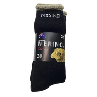 3 Pairs MERINO WOOL SOCKS Mens Heavy Duty Premium Thick Work Socks Cushion - Olive - 11-14 thumbnail