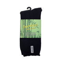 3 Pairs PREMIUM BAMBOO SOCKS Mens Heavy Duty Thick Work Socks Cushion BULK - Black - 6-11 thumbnail