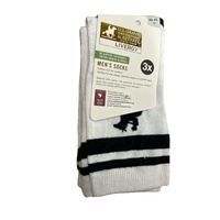 U.S. Polo Assn. Livergy Mens Crew Socks - White/Navy - 1 Pack of 3 Pairs - EU 39-42 thumbnail