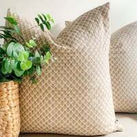 Kolka Quilted Euro Cushion Cover Sham Pillow Case Decorative - Beige thumbnail