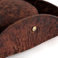Durashape Brown Pirate Tricorn Hat Tri-Corner Faux Leather Captain Cowboy Costume thumbnail
