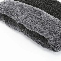 Winter Knitted Hat Men Women Warm Thick Beanie Fleece Ski Cap Outdoor Thermal thumbnail