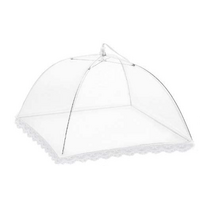 15" MESH FOOD COVER Kitchen BBQ Collapsible Lace Net Insect Fly Wasp Protection thumbnail