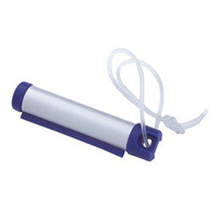 Funky Luggage Cylinder Tag Rollout Label for Address Details - Silver/Blue thumbnail