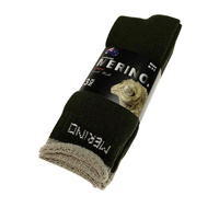 6 Pairs MERINO WOOL SOCKS Mens Heavy Duty Premium Thick Work Socks Cushion BULK - Olive - 11-14 thumbnail