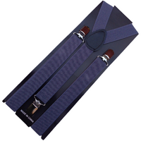 6x Mens Suspenders Braces Adjustable Strong Clip On Elastic Formal Wedding BULK - Grey thumbnail