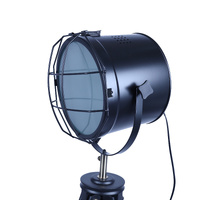 158cm Nautical Tripod Floor Lamp w Matte Black Lamp Head Searchlight Spot Light thumbnail