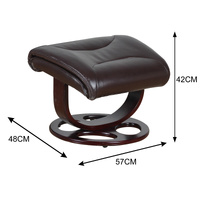 Julio Faux Leather Premium Reclining Lounge Arm Chair w/ Ottoman Swivel Sofa thumbnail