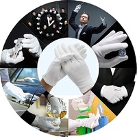 SANTA CLAUS GLOVES Xmas Christmas Magicians Debutant Debs Waiter Uniform Glove thumbnail