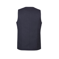 Mens Bamboo Blend Longline Vest Waistcoat w/ Stretch Business Forrnal Dress - Navy - 97 thumbnail