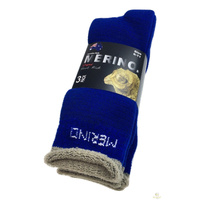 9 Pairs MERINO WOOL SOCKS Mens Heavy Duty Premium Thick Work Socks Cushion BULK - Blue - 6-11 thumbnail