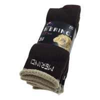9 Pairs MERINO WOOL SOCKS Mens Heavy Duty Premium Thick Work Socks Cushion BULK - Brown - 6-11 thumbnail