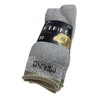9 Pairs MERINO WOOL SOCKS Mens Heavy Duty Premium Thick Work Socks Cushion BULK - Grey - 11-14 thumbnail