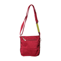 FIB Mens Crossbody Bag Shoulder Strap Satchel Travel Wallet - Burgundy thumbnail