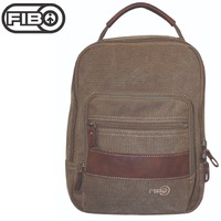 FIB Canvas Sling Bag Shoulder Strap Messenger Travel Pack w Tablet Pocket - Khaki thumbnail