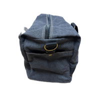 FIB 52cm Canvas Travel Duffle Bag Casual Duffel - Black thumbnail