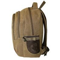 FIB Washed Canvas Backpack Bag in Khaki thumbnail